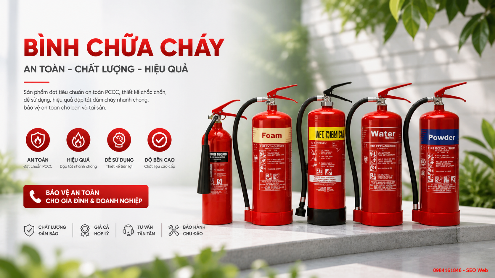 Bình chữa cháy là thiết bị giúp kiểm soát nhanh các đám cháy nguy hiểm.
