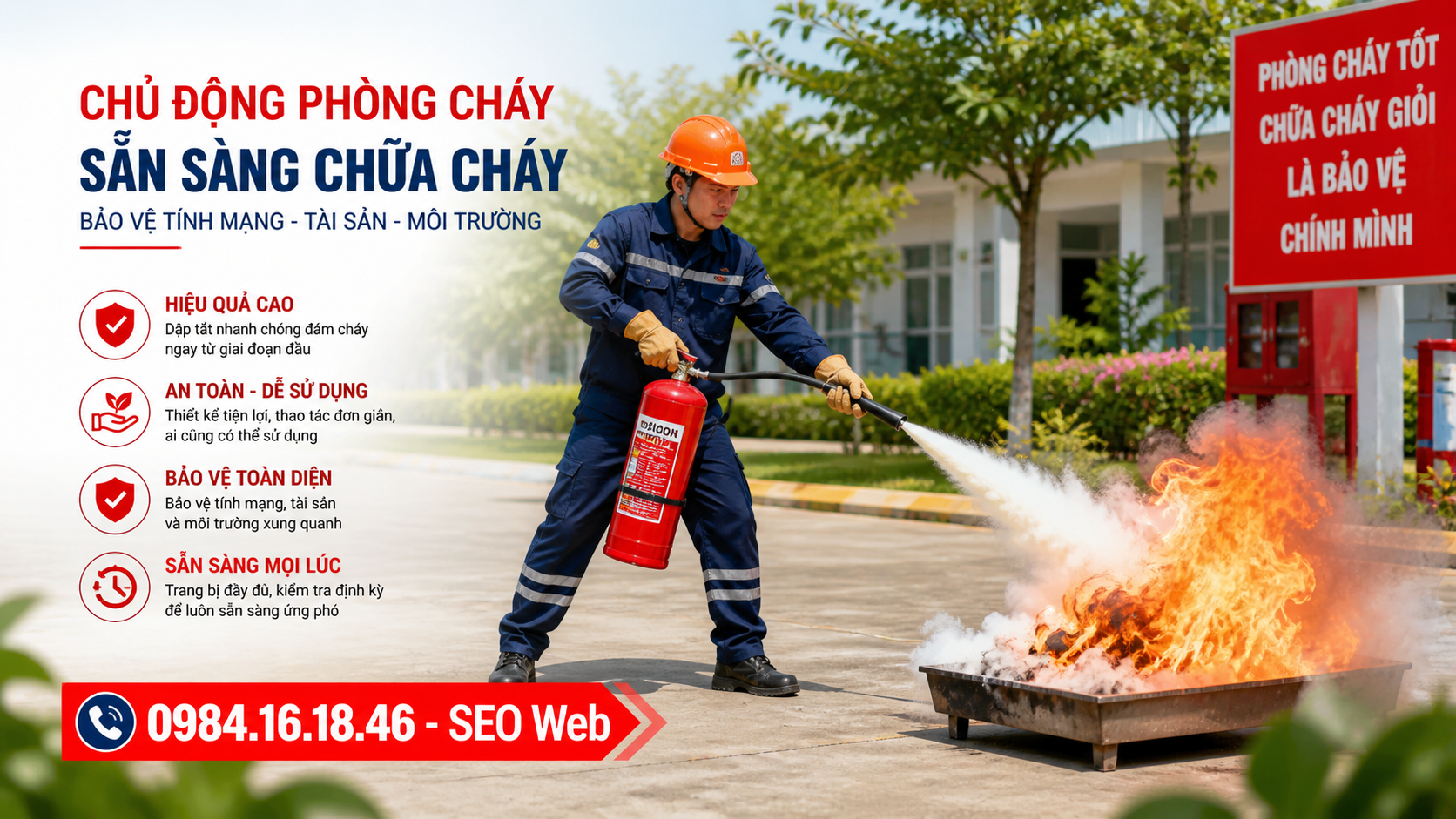 Việc sử dụng đúng thiết bị giúp kiểm soát đám cháy ngay từ giai đoạn ban đầu hiệu quả